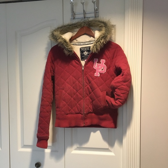 PINK by Victoria’s Secret red winter jacket XS - Picture 3 of 8